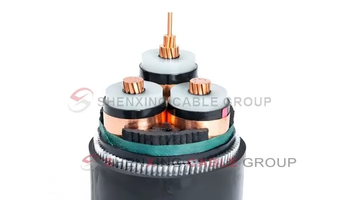 XLPE insulated fine round steel wire armored PVC sheathed power cable