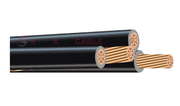 Copper conductor PE insulated overhead cable