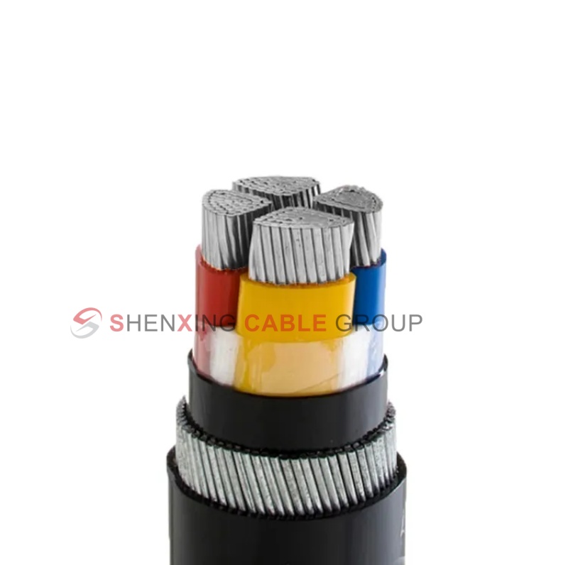 Aluminum core XLPE insulation PVC sheathed steel wire armored power cable